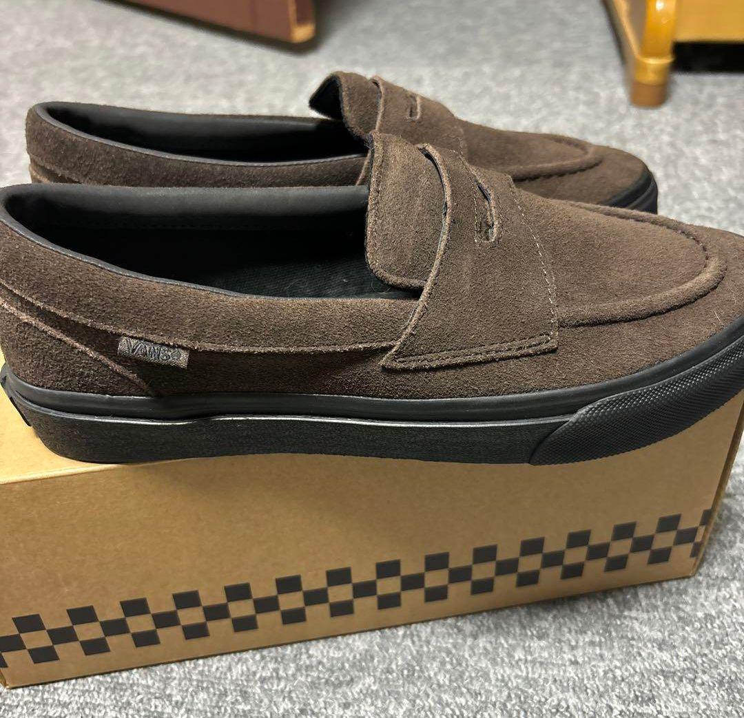 Vans ブラウン スエード ローファー - メルカリ