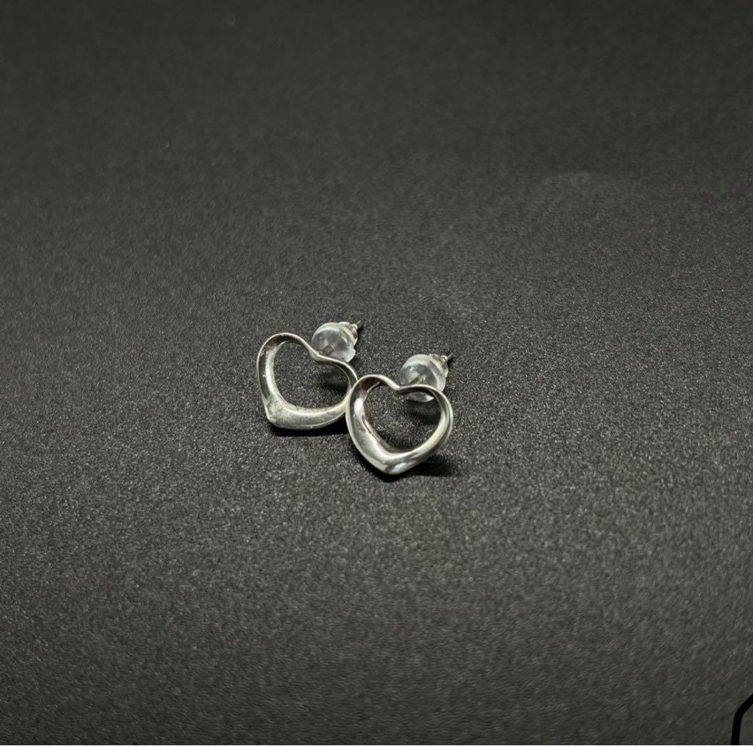 TIFFANY&CO. ピアス　オープンハート　シルバー　925 Elsa Peretti レディース ティファニー TIFFANY＆CO
