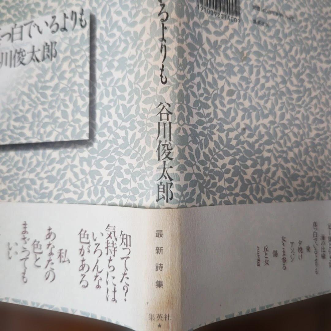 谷川俊太郎詩集1995年第一刷 真っ白でいるよりも - メルカリ