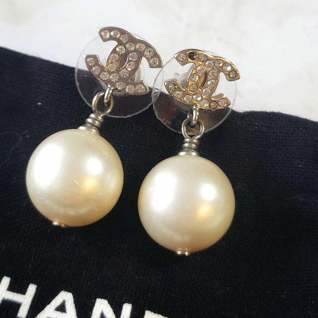 ♡幸運引き寄せ♡【CHANELシャネル】CC ココマーク パール ピアス