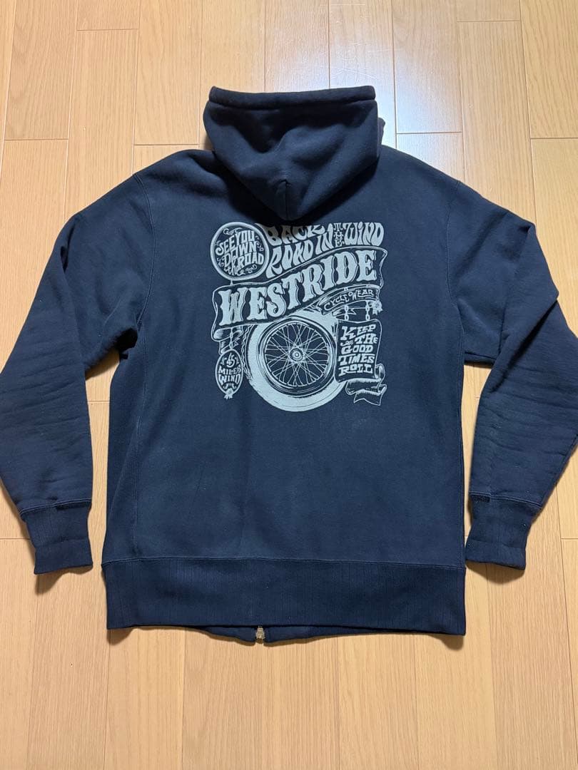 ★ウエストライド★現行品★パーカー★中古Lサイズ★WESTRIDE★ハーレーに★ WESTRIDE(ウエストライド) プルオーバーパーカー POWER DRY HOODIE-2
