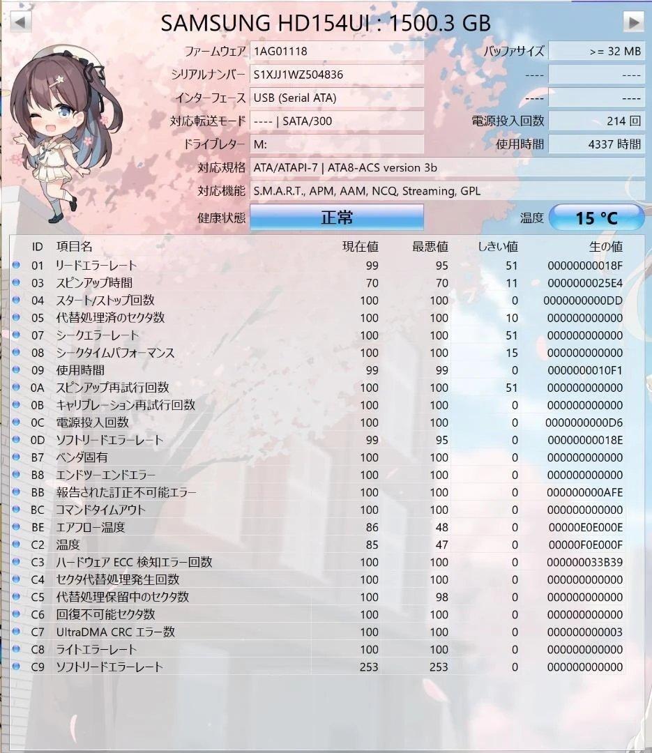 1.5TBHDD4台/計6TB（Samsung）/CDI正常品です②