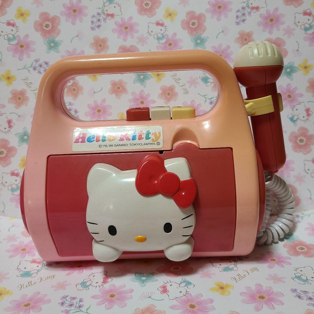 キティ カセットテープ プレイヤー マイク サンリオレトロ ラジカセ