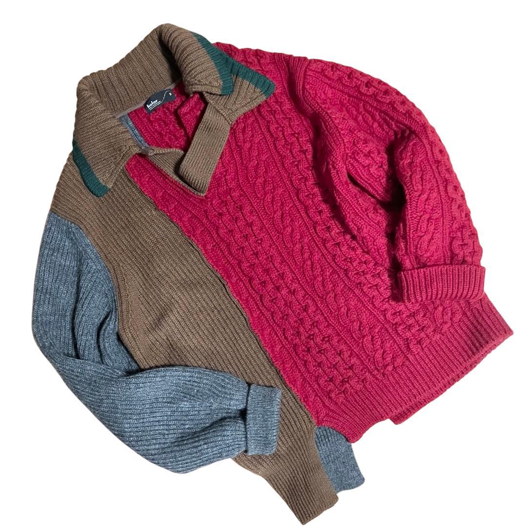 ミセス 大森元貴着用 kolor 22AW ドッキングケーブルニット セーター