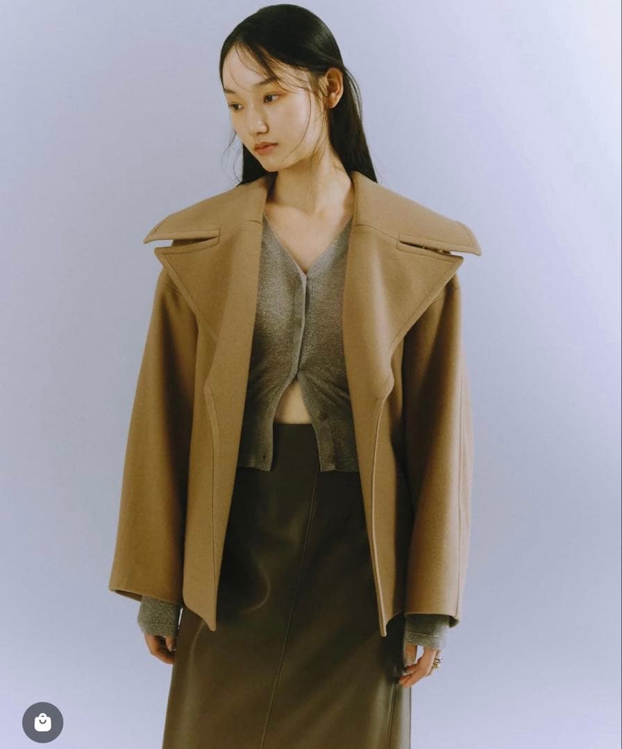 新品】FRAY I.D ビッグカラーショートコート - メルカリ