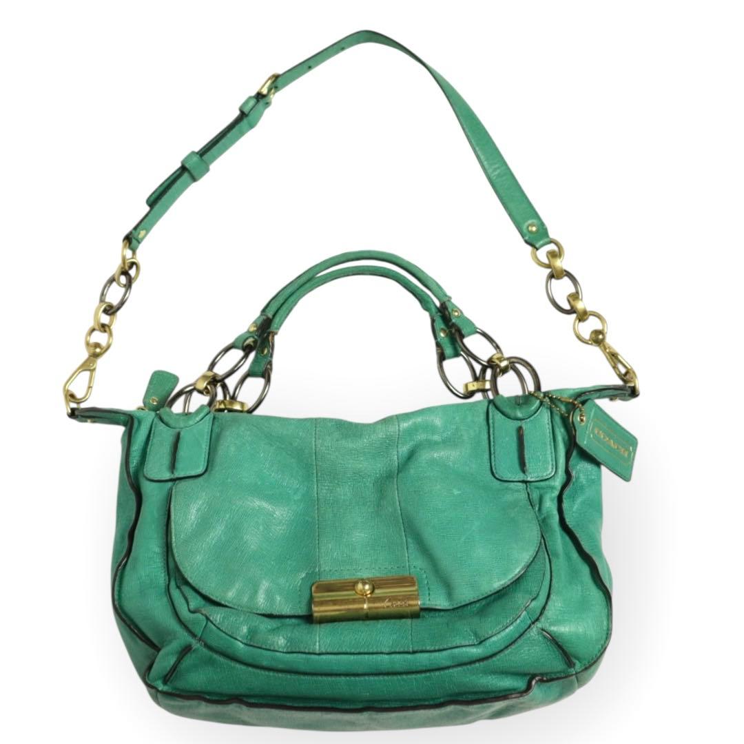 バッグ old coach kristin elevated sage green COACH® | Restored Kristin Elevated Round Satchel