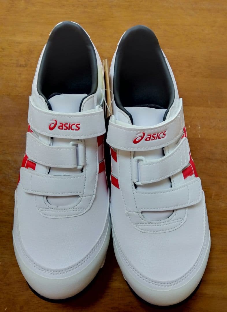 アシックス安全靴CP301 ホワイト✕レッド　27.0cm 新品