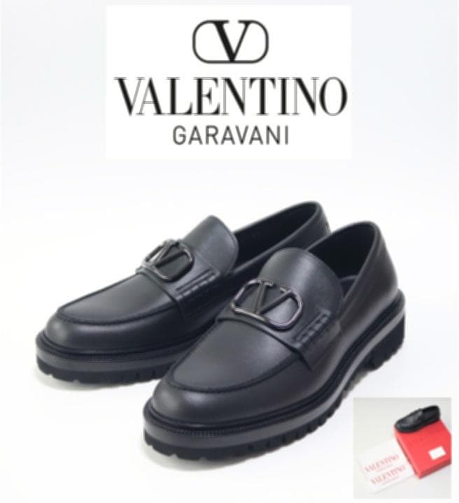 165,000円新品【ヴァレンティノ ガラヴァーニ】Vロゴ ローファー 黒 26 165,000円新品【ヴァレンティノ ガラヴァーニ】Vロゴ ローファー 黒 26