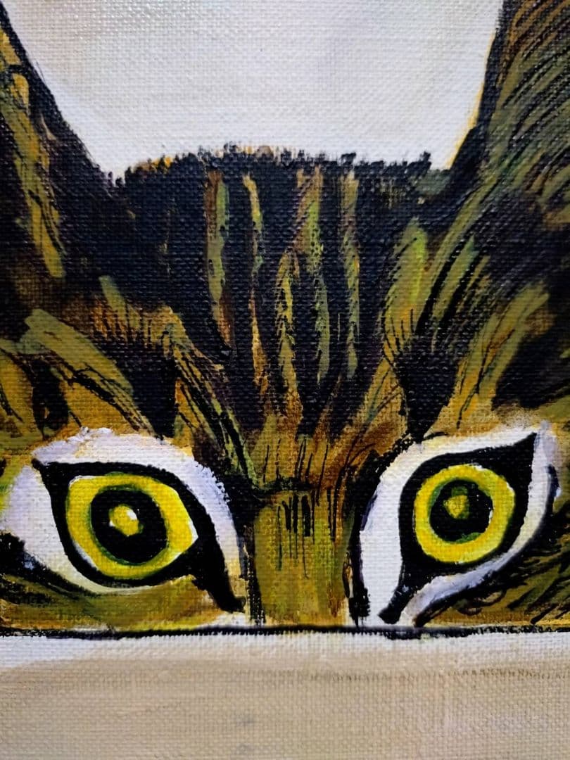 F6号】藤田嗣治【仕立て屋の猫】手描き/表裏サイン・鑑定書有/油彩