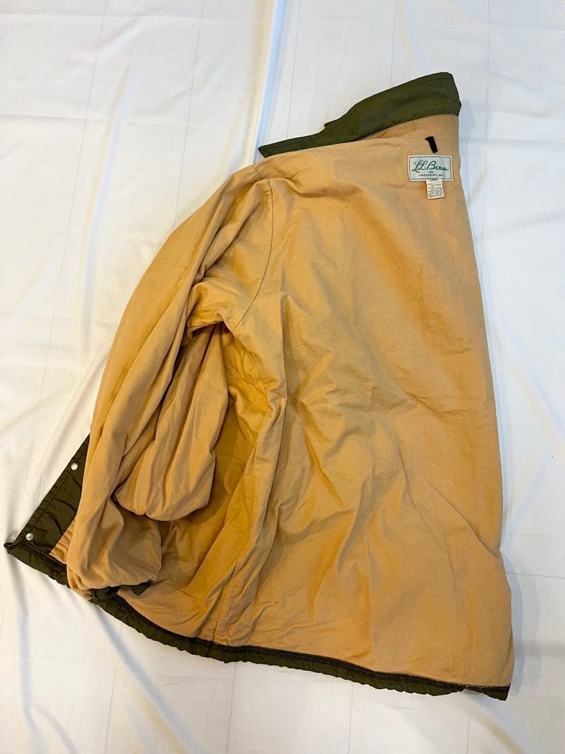 70s l.l.bean 筆記体タグ コーチジャケット オリーブ USA製
