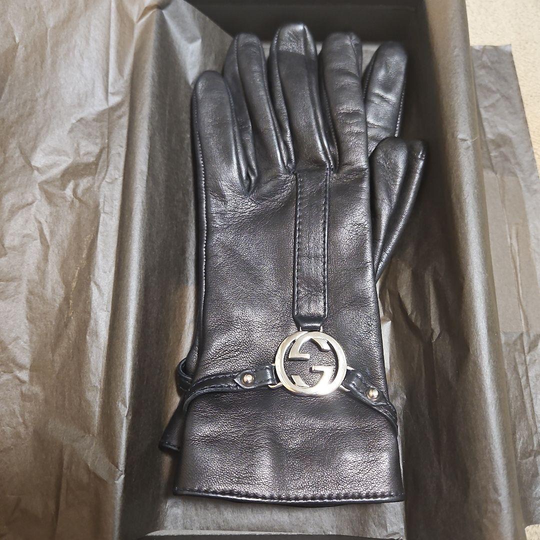GUCCI　レザー　手袋 org.jpg