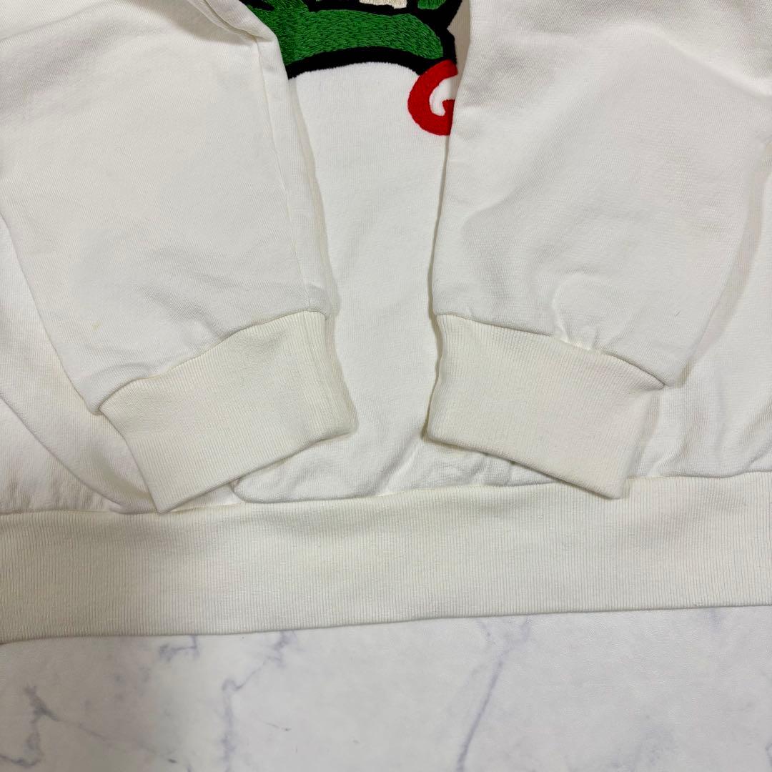 美品 GUCCI グッチ スターキャット刺繍スウェット M(170/92Y) 白