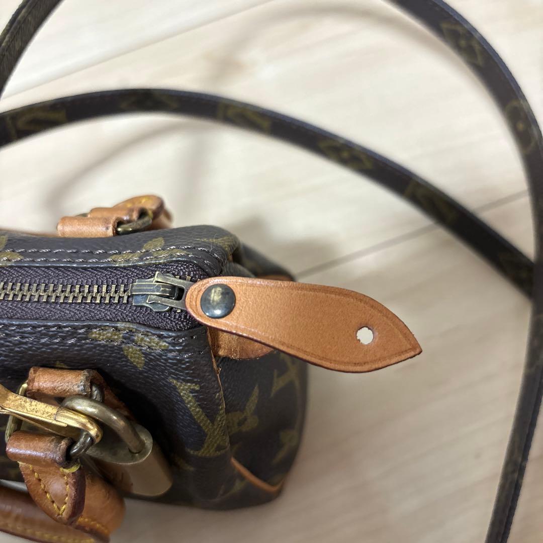 ルイヴィトン 【ミニスピーディー モノグラムショルダー紐・LV鍵付き