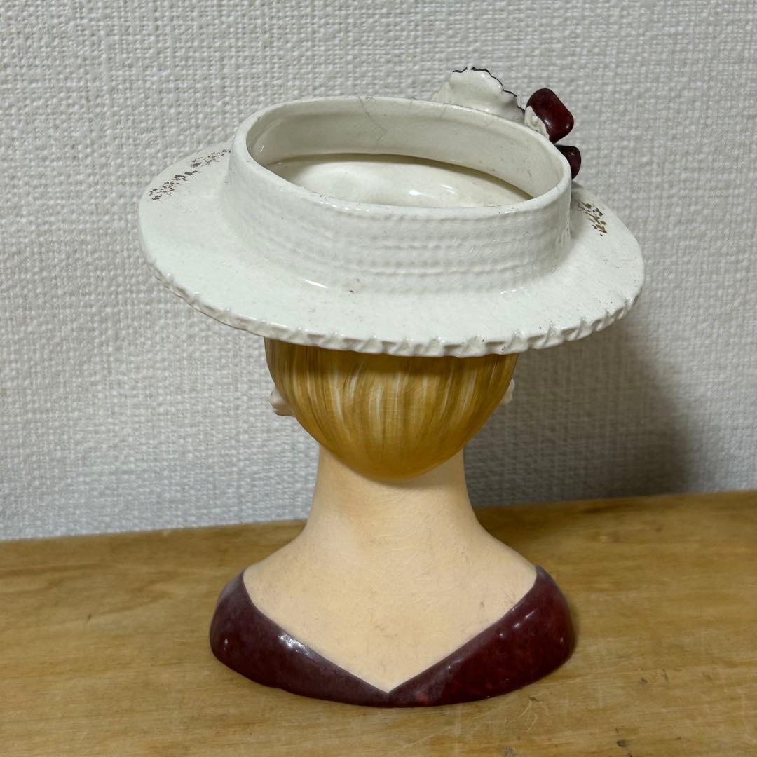 60sヴィンテージ レディヘッドベース陶器花瓶LEE WARDS日本製