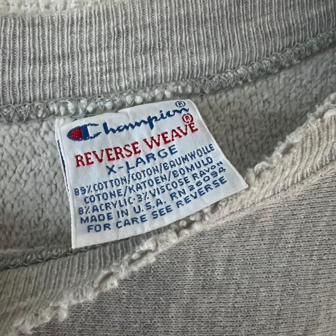 90s リバースウィーブ 刺繍タグ XL カレッジプリント3段 - メルカリ