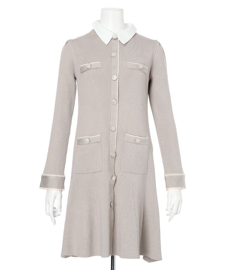 Apuweiser-rich 衿付2wayニットワンピース ルミネ限定グレージュ