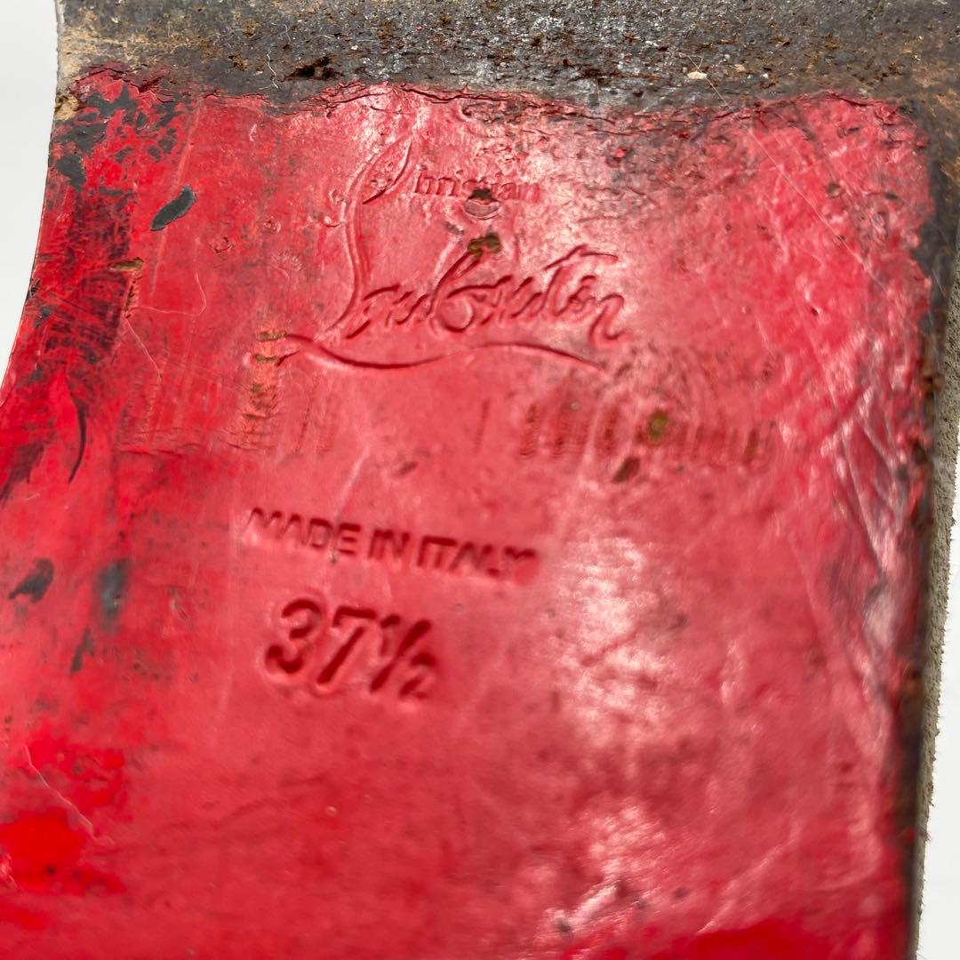 クリスチャンルブタン　スウェード　スパイク　ロングブーツ　24.5cm