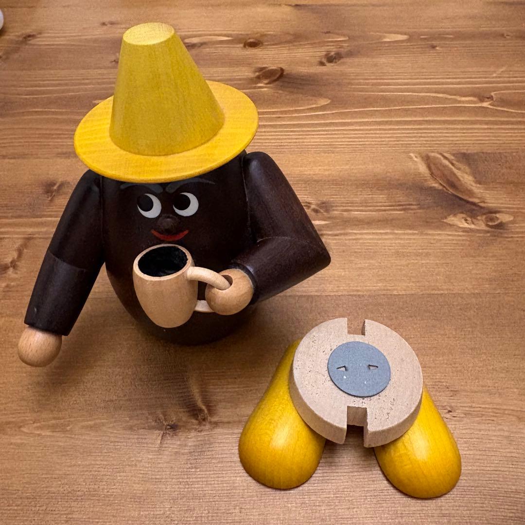 煙だし人形・コーヒー豆くん エルツ地方・ザイフェン ドイツ製