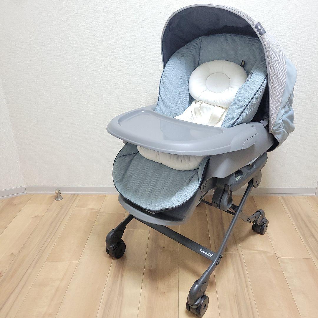 Combi コンビ ネムリラ＋L bedi long 手動 ハイローチェア コンビ ホワイトレーベル ネムリラ AUTO SWING BEDi Long スリープ