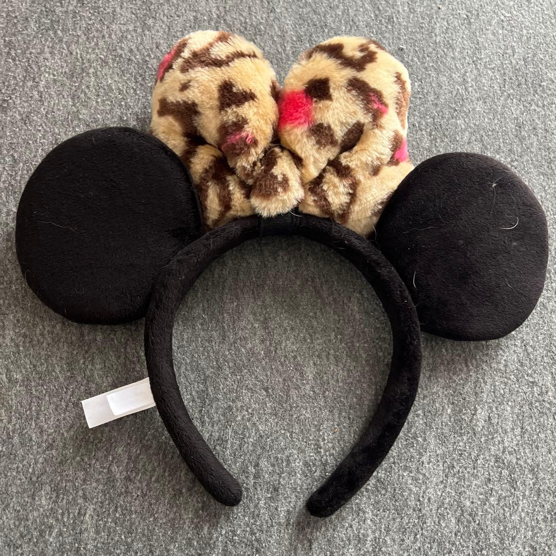 ディズニー カチューシャ ミニー ヒョウ柄 リボン 平成ディズニー 豹柄