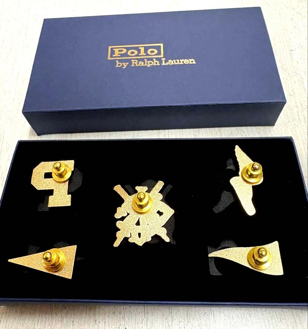 POLO RALPH LAUREN ノベルティ ピンバッジセット＋扇子 - メルカリ