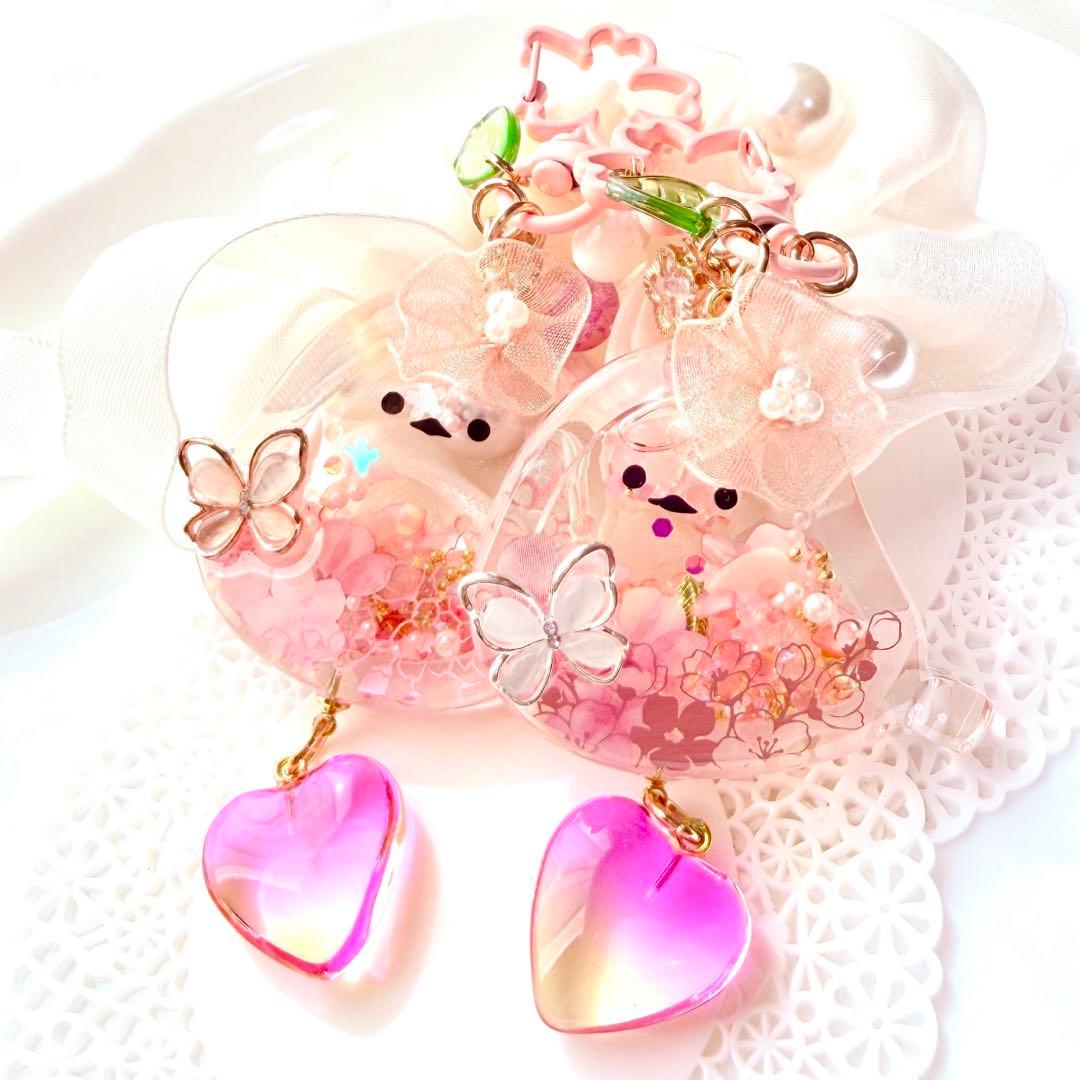 再販【レジン♡シェイカー】シマエナガさん♡桜ゼリー・しっぽ - メルカリ