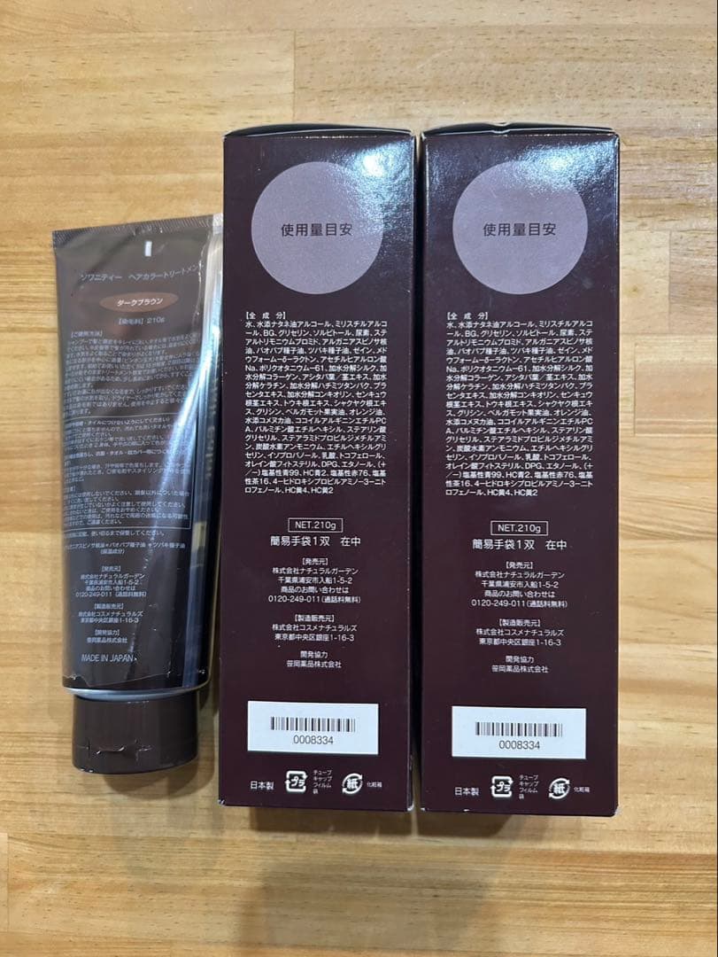 ソワニティー ヘアカラートリートメント ダークブラウン 3本セット