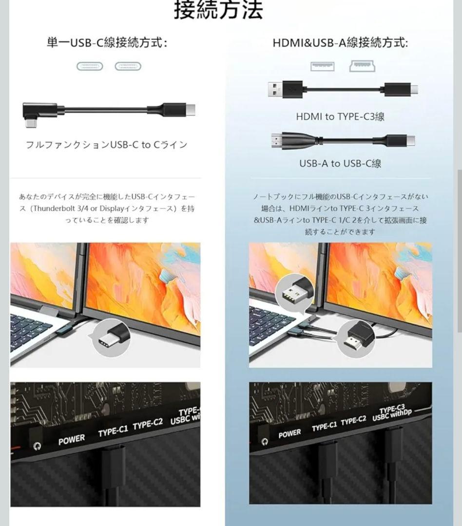 Laptomo P5 デュアルモニター 15.6インチFHD 1080P ディス - メルカリ