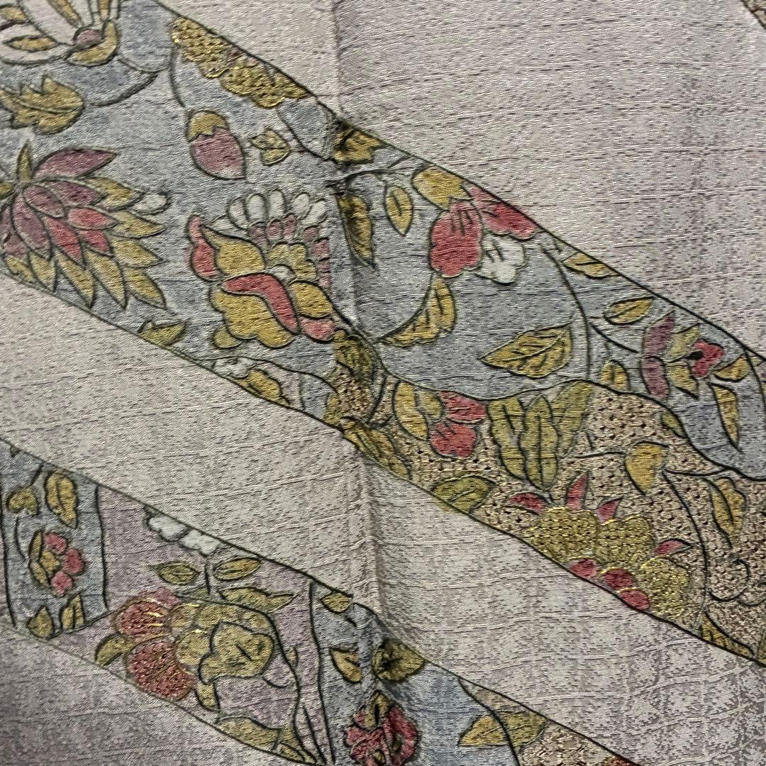 D255 訪問着 総刺繍 汕頭・蘇州刺繍 唐花 正絹 着物 袷 極美品 - メルカリ