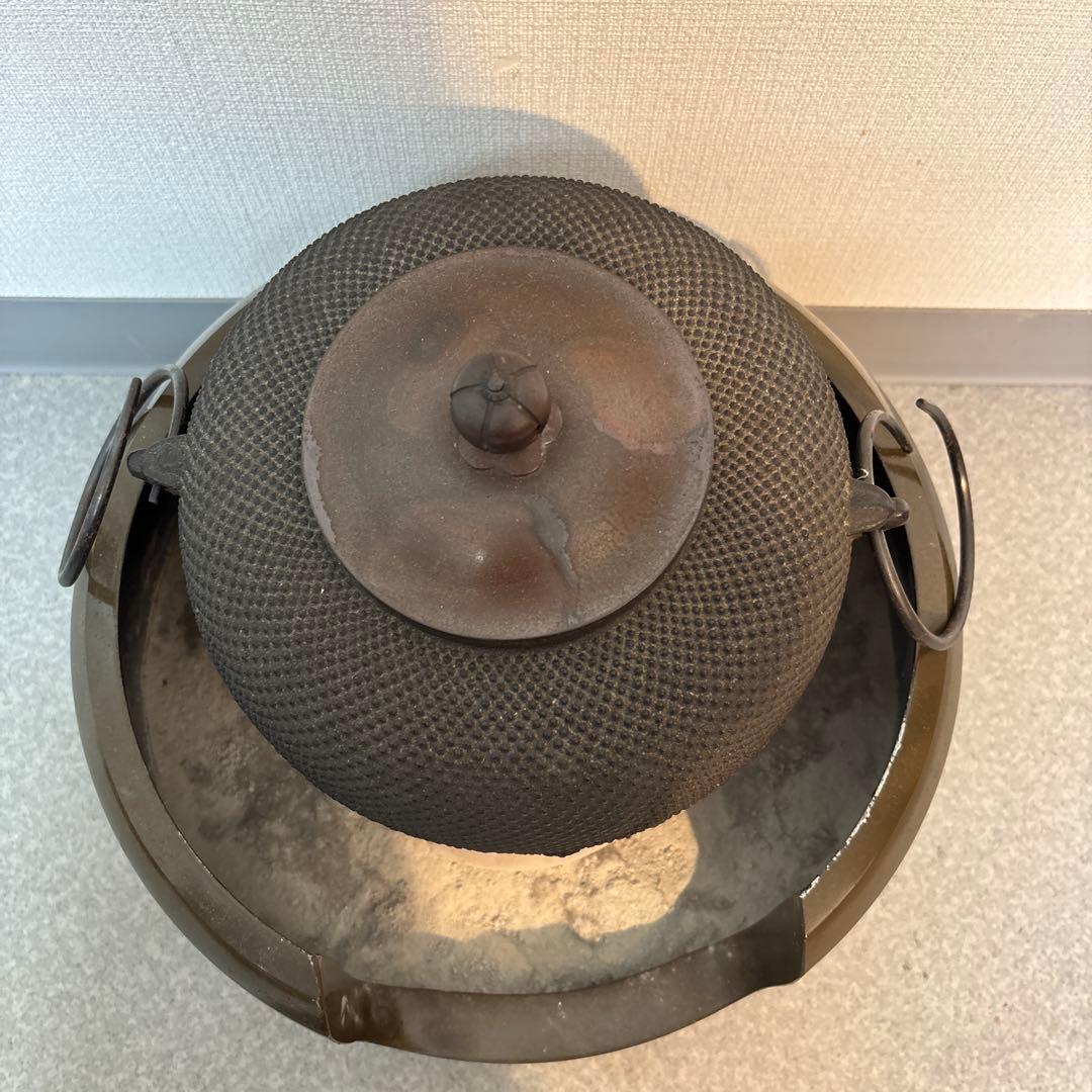 野々田 風炉型電熱器 風炉 電熱器 茶道具 茶釜 セット電源コードなし