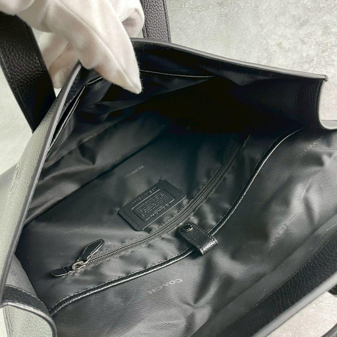 未使用級 コーチ メトロポリタン 2way ビジネスバッグ レザー A4可 黒