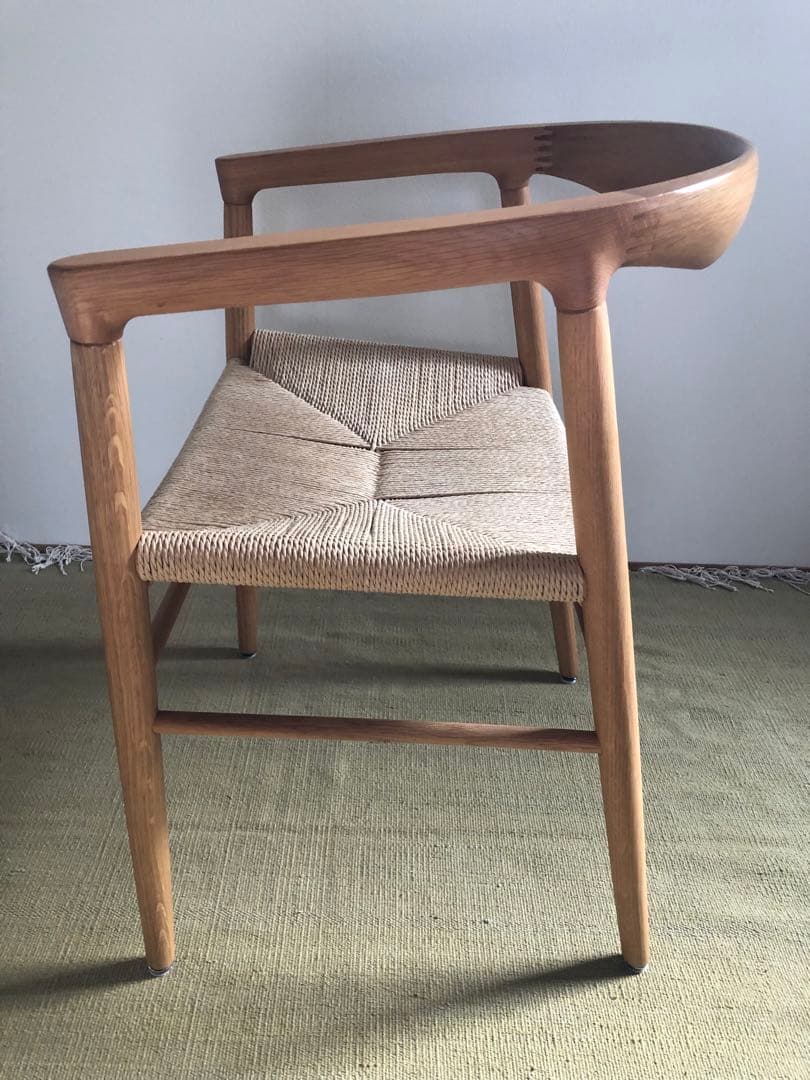 無印良品 MUJI オーク材 ペーパーコード アームチェア 肘掛け