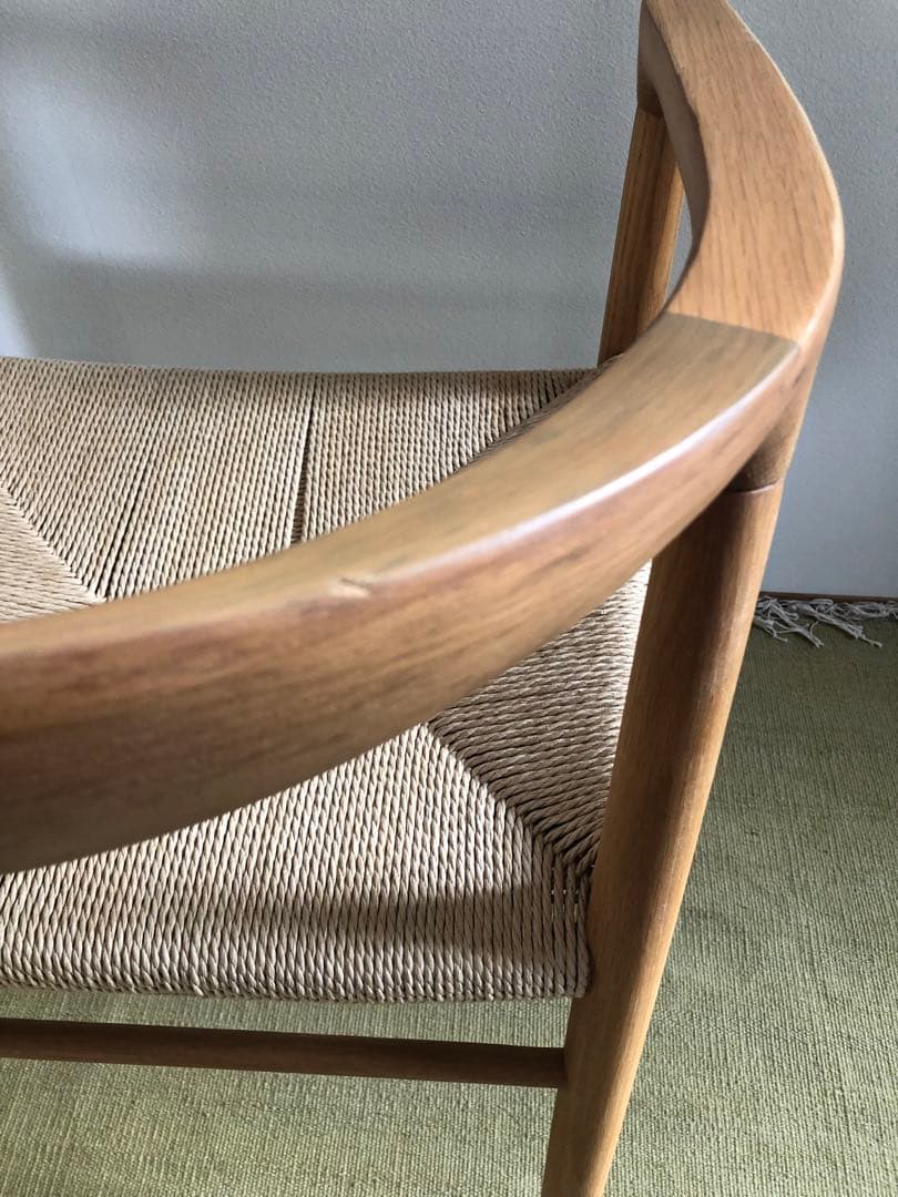 無印良品 MUJI オーク材 ペーパーコード アームチェア 肘掛け