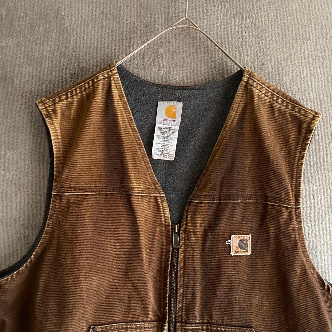 Carhartt USA製 ダックベスト 鬼フェード XLブラウン - メルカリ