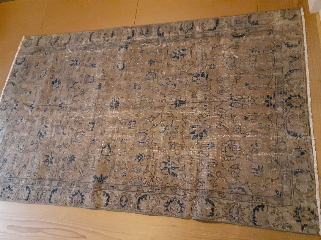 ム*シ様 トルコヴィンテージラグ　大判235×144cm 大判114.5×240レアブルーオーバーダイ メダリオン トルコヴィンテージ