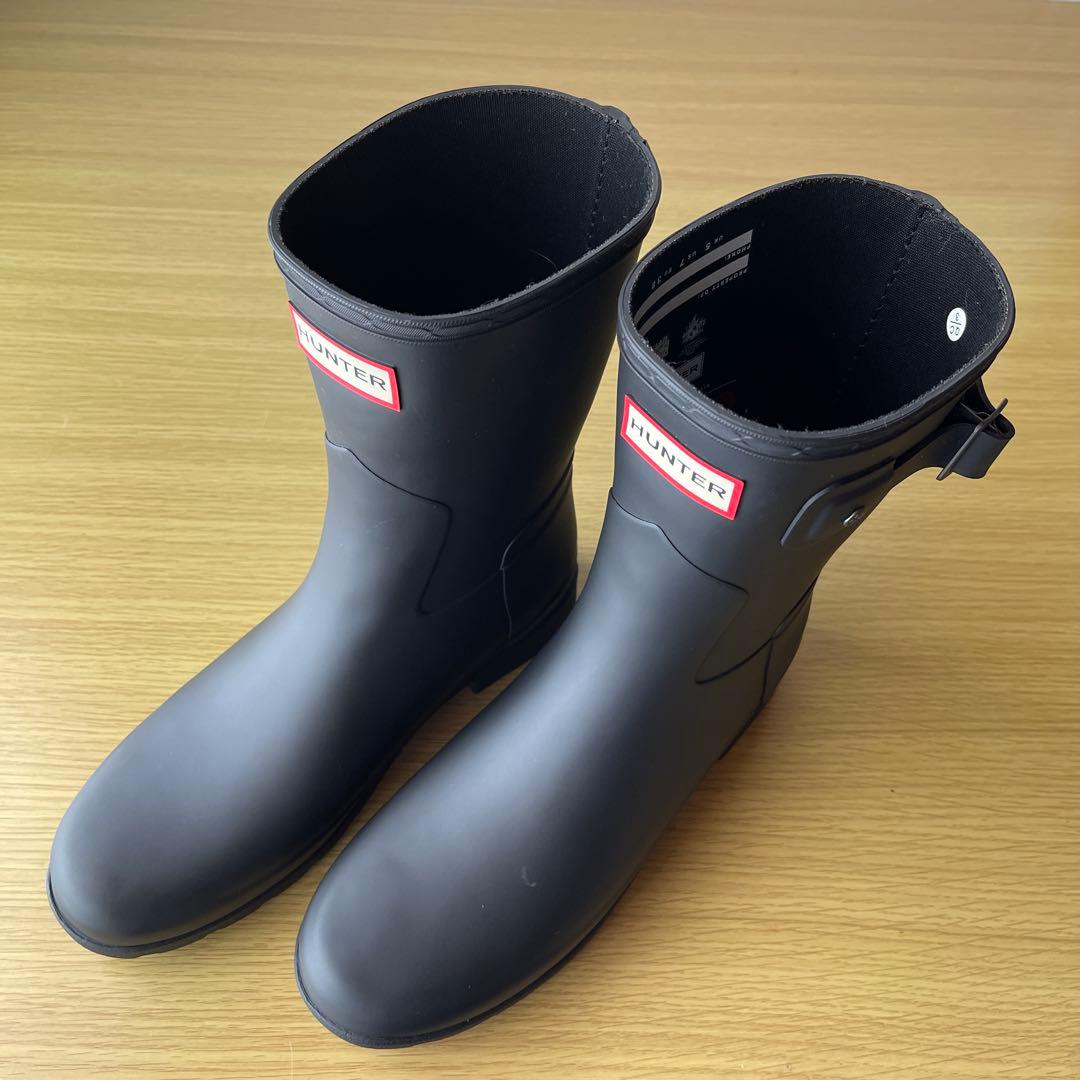 【HUNTER】オリジナル リファインド ショート レイン ブーツ レディース オリジナル リファインド ショート レイン ブーツ - ブラック