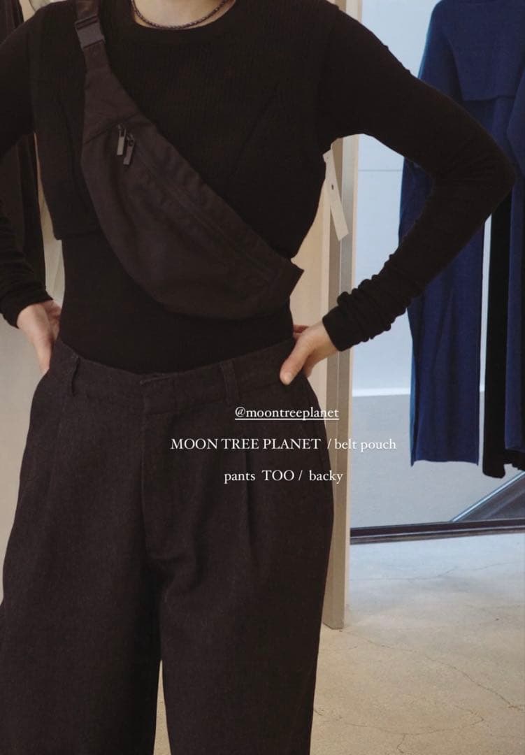 美品】moon tree planet belt pouch ベルトポーチ黒 - メルカリ