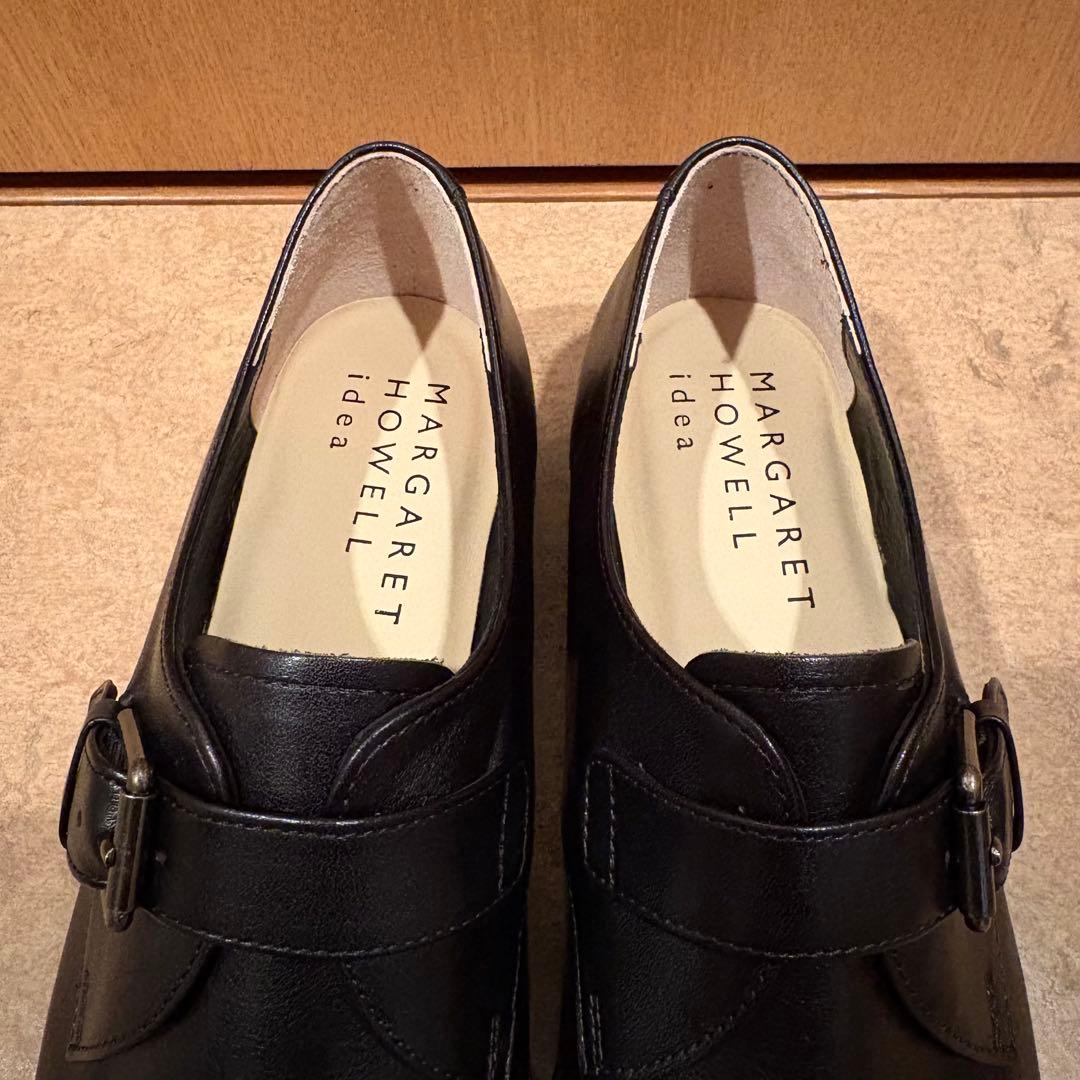 《お値下げ/新品》黒 24cm ベルテッドフラットシューズ マーガレットハウエル