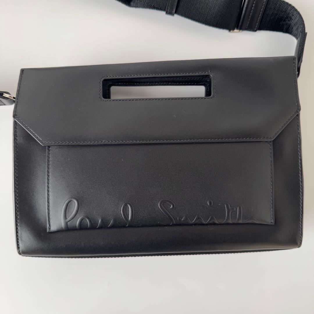 極美品】ポールスミス ショルダーバッグ 2WAY レザー ブラック - メルカリ