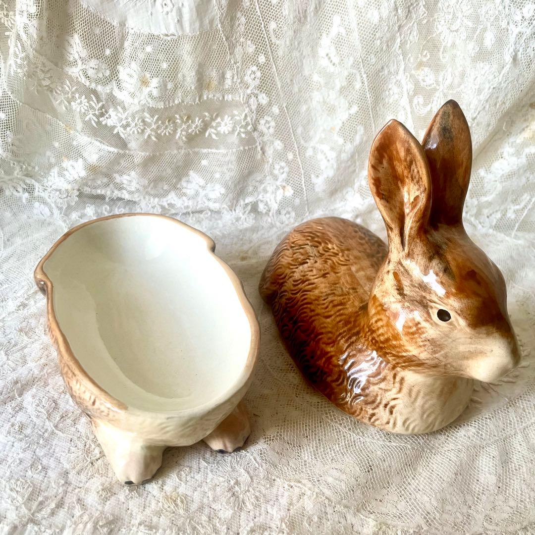 sakura様専用 陶器のうさぎ型パテポット ミッシェル・コーガン