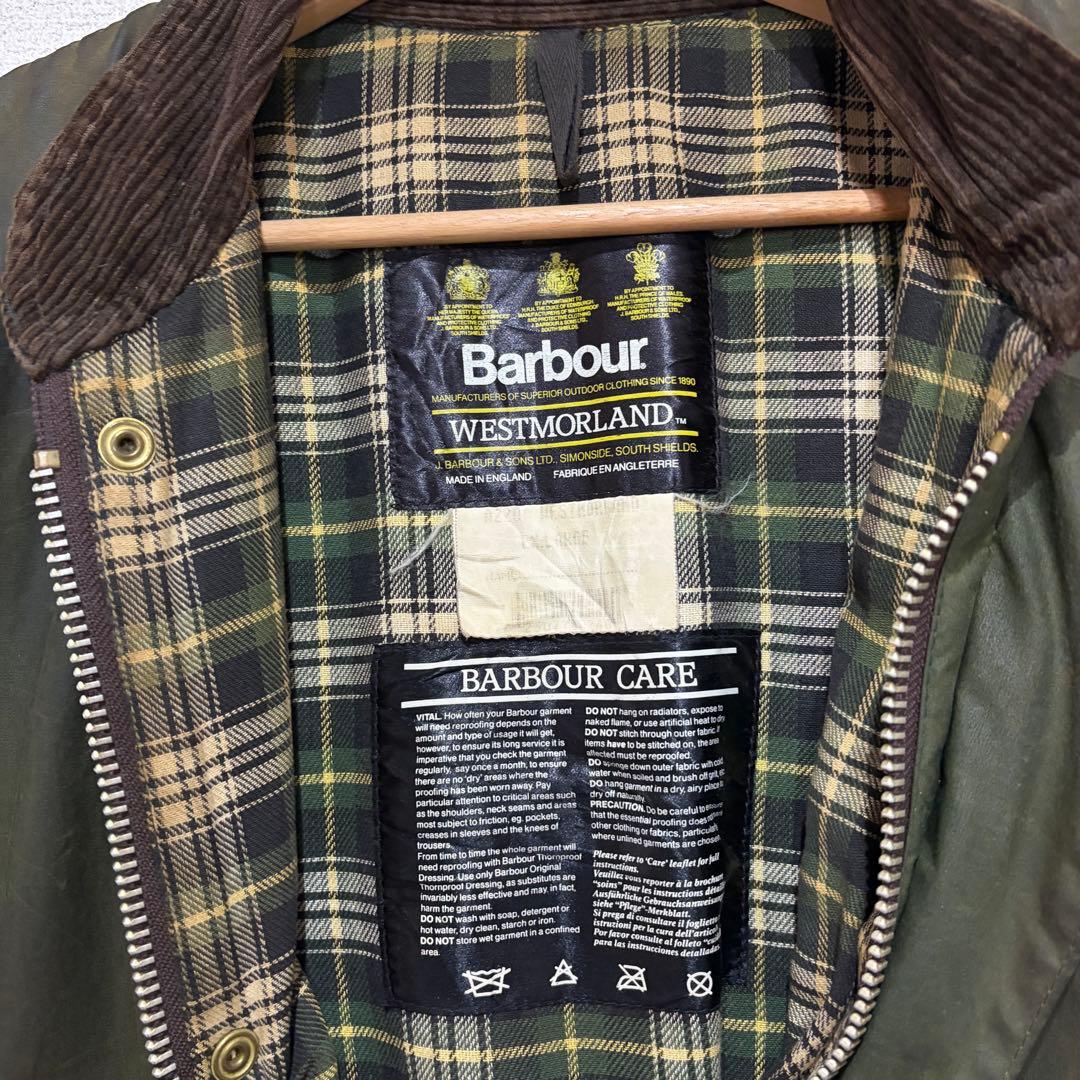 【XL】90's Barbour \"WESTMORLAND\" オイルドベスト