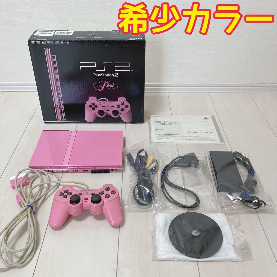 PS2 ピンク 本体 ゲーム機 SCPH-77000 プレステ2 コントローラー