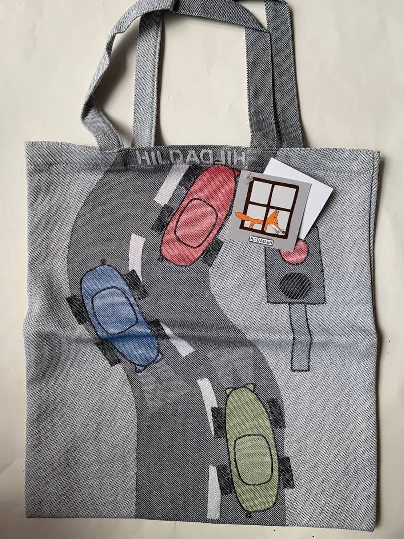 スウェーデン ヒルダヒルダ ジャガード織 トートバッグ 車 新品未使用