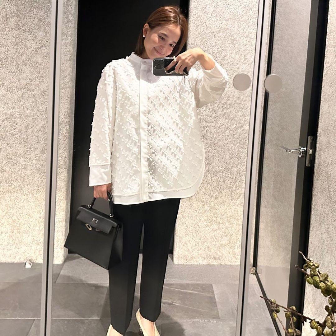 yori ヨリ キティリボンレイヤード ブラウス 白 シャツ ホワイト