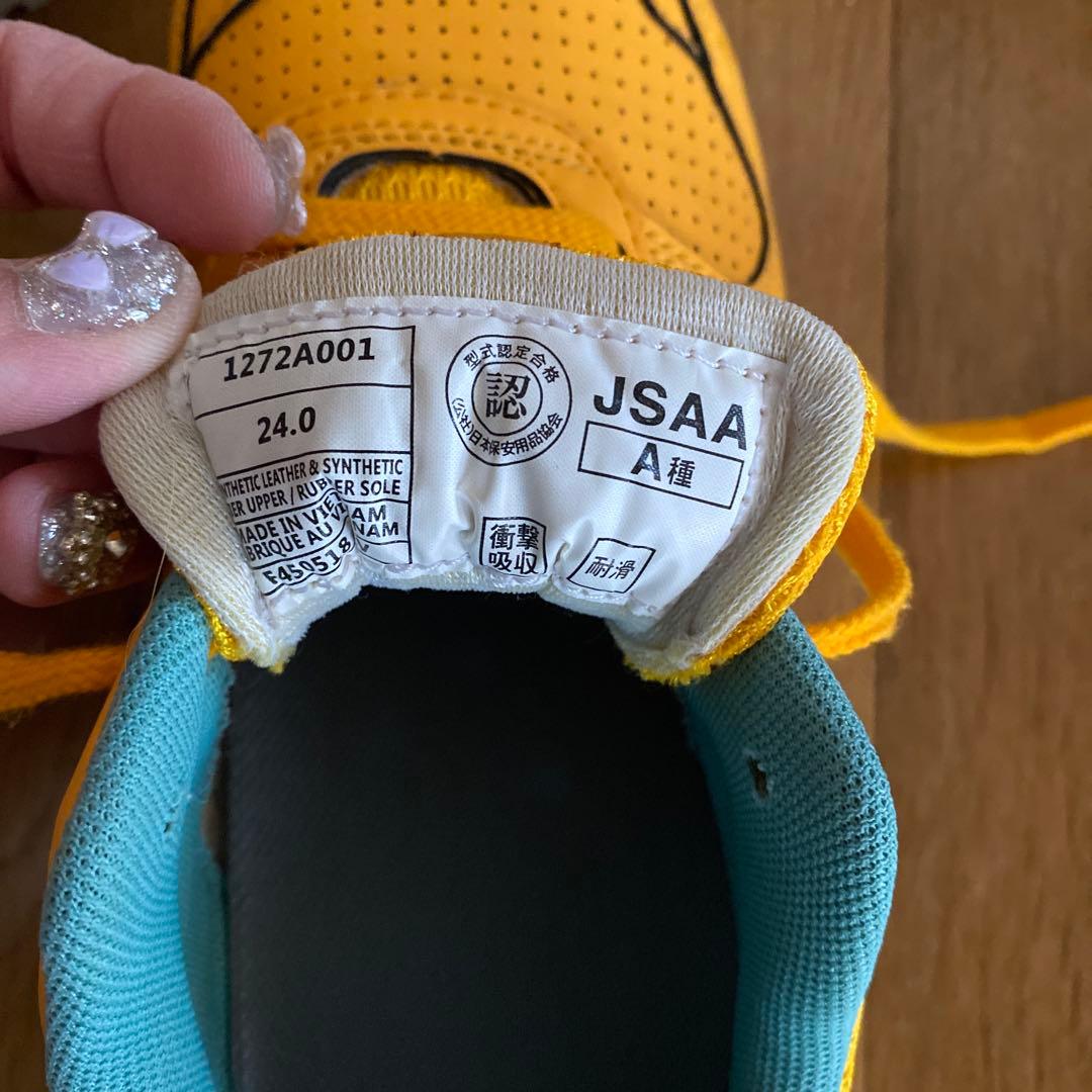 美品　asics アシックス　安全靴　24.0cm