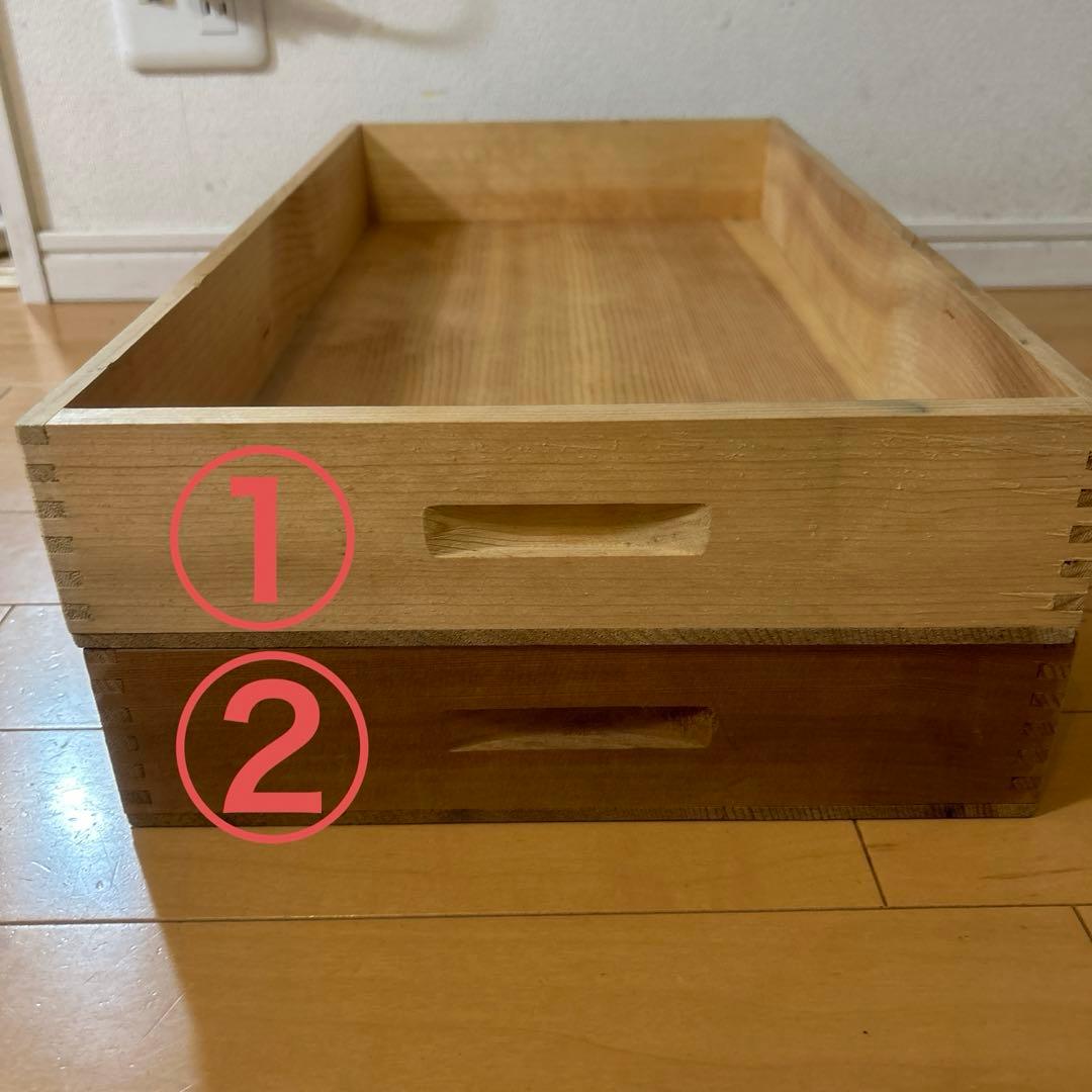 木箱 もろぶた ばんじゅう 昭和レトロ 2つ セット 餅箱 - メルカリ
