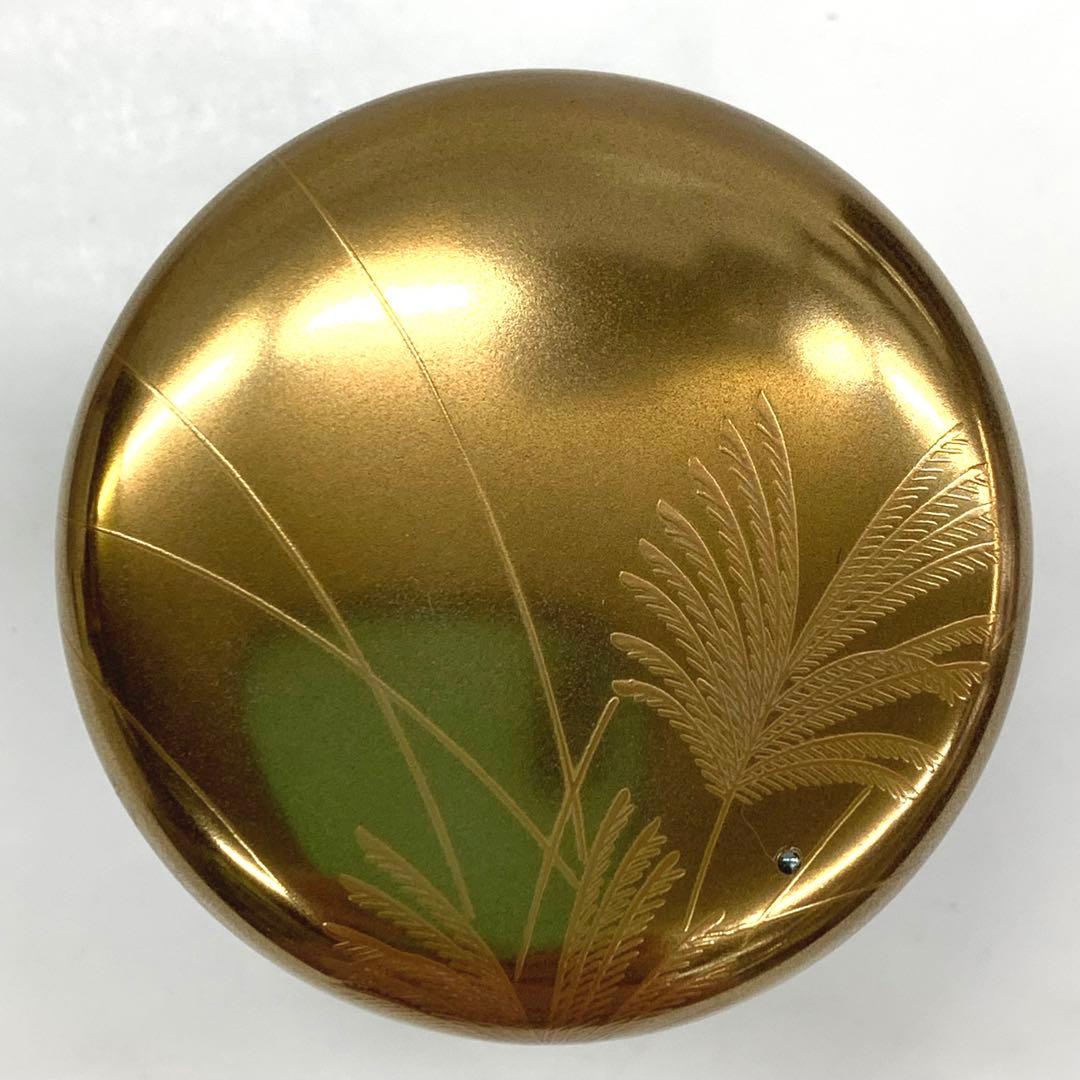 中棗 金ぼかし 武蔵野 蒔絵】前田清峰 共箱