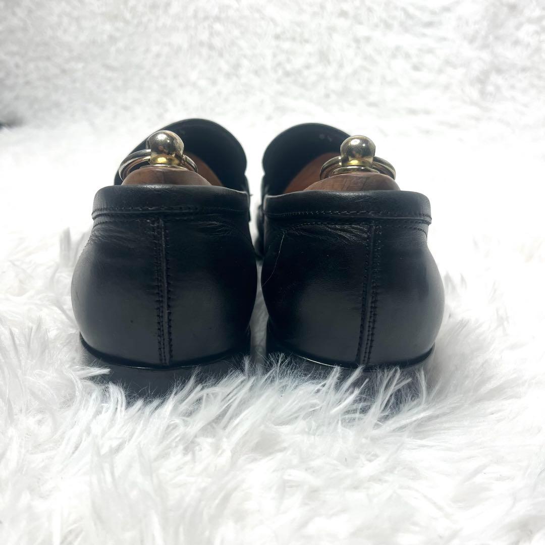 【美品】 Tod's トッズ ビットローファー クロコ ブラック 25.5cm