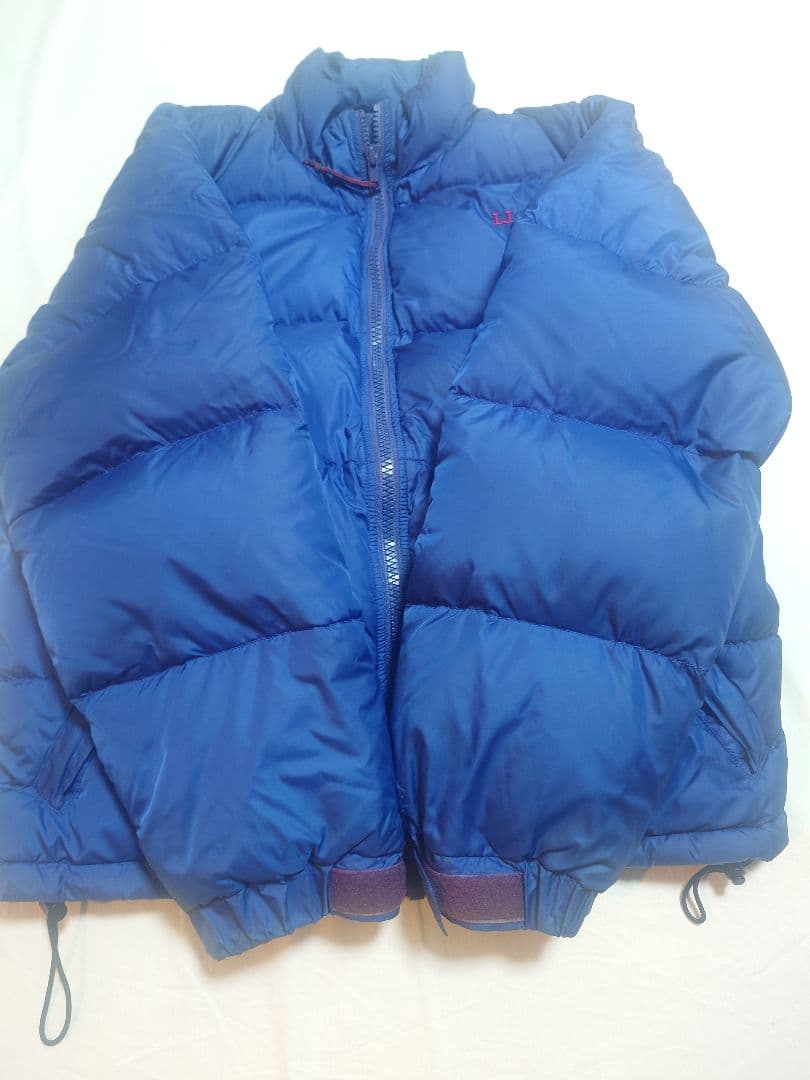 90s エルエルビーン LLBean 青 ダウンジャケット 刺繍ロゴ - メルカリ