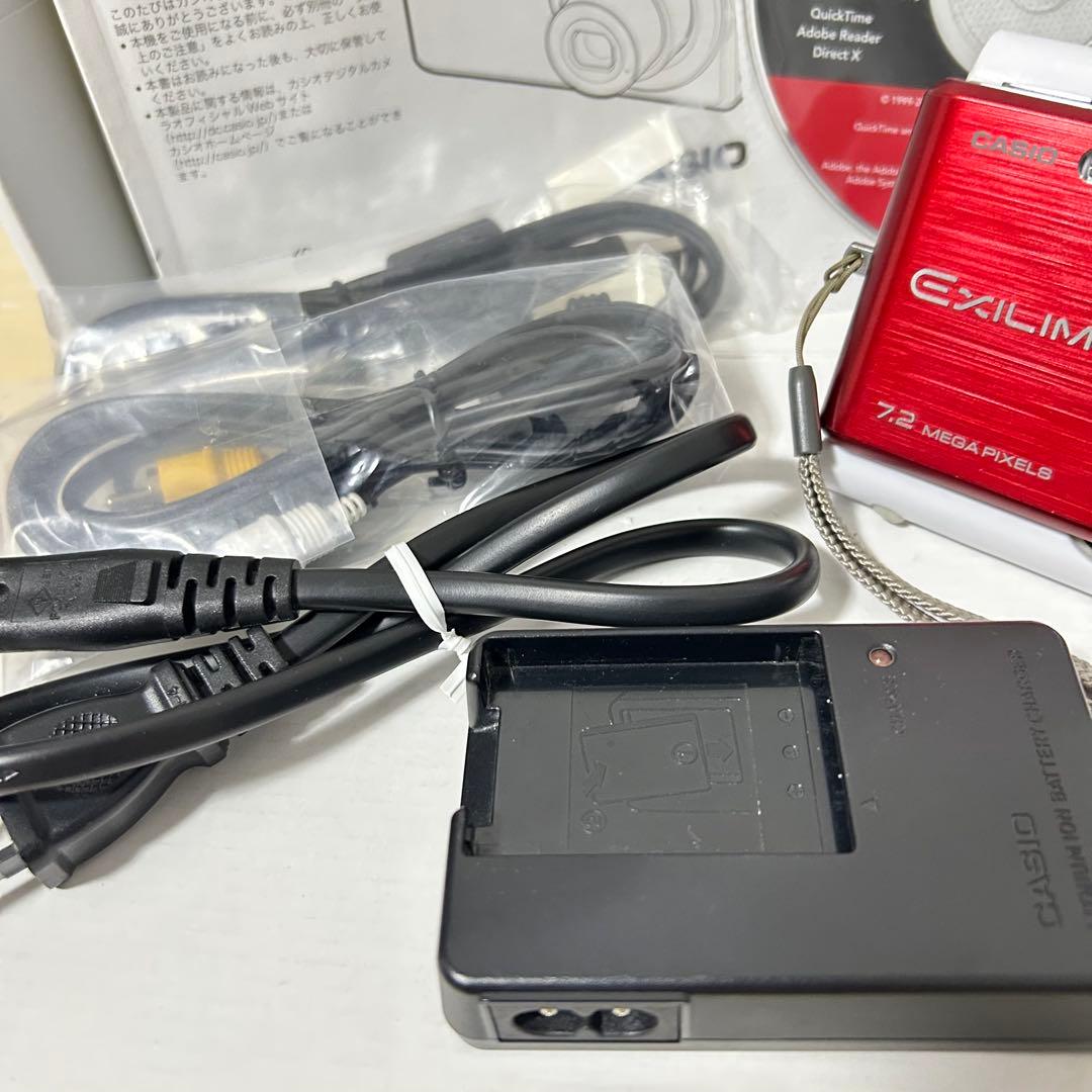美品】CASIO EXILIM EX-Z77 コンデジ レッド BT充電器